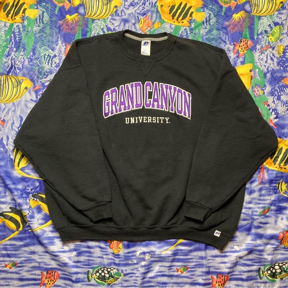 LRussell Athletic Grand Canyon University College Spell Out Pull Over Crewneck - Picture 1 of 4